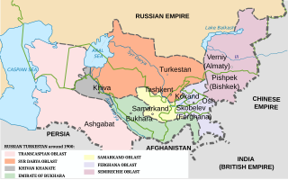 <span class="mw-page-title-main">Russian Turkestan</span> 1867–1917 governorate-general of the Russian Empire