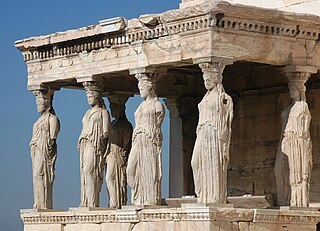 <span class="mw-page-title-main">Caryatid</span> Load-bearing pillar in the figure of a female, Ancient Greece and later