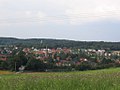 Der Bissen­dorfer Ortskern von der Rudolfs­höhe von Süden aus gesehen