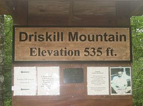 Location of logbook at top of Mt. Driskill