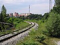 Mesto nekdanjega odcepa proge proti Vižmarjam v Ježici takoj po križanju z Dunajsko cesto