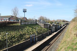 <span class="mw-page-title-main">Mossley West railway station</span> Railway station in Newtownabbey, Northern Ireland