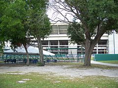 View from Tampa ave along the Left Field line.