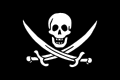 Bandera usualmente asociada a "Calico" Jack Rackham