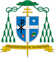 Coat of arms of the Archdiocese of Tulancingo