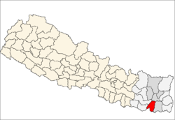 Localização de Sunsari no Nepal