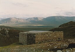 Toilets on the mountain in 1993 (The Sheeffry Hills in the background)