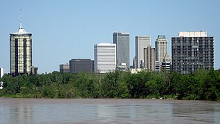 El Arkansas en Tulsa (Oklahoma) (OK)