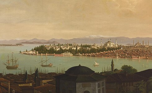 Panorama of Constantinople (Istanbul), by Antoine de Favray (1706-1798).