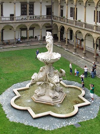 Fountain in the Bučovice Chateau