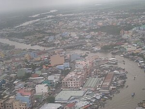 Cà Mau seen from the air