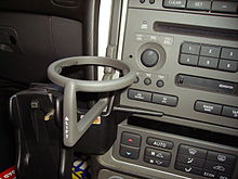 Retractable cup holder in a Saab 9-5. Cupholder.JPG