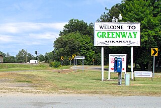 <span class="mw-page-title-main">Greenway, Arkansas</span> City in Arkansas, United States