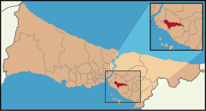 Localização de Ataşehir na Província de Istambul