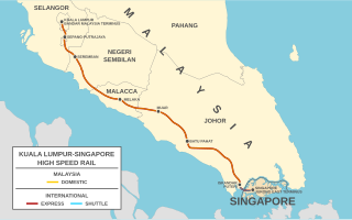 <span class="mw-page-title-main">Kuala Lumpur–Singapore high-speed rail</span> Proposed high speed rail project