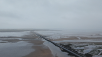 Road across mudflats