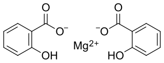 <span class="mw-page-title-main">Magnesium salicylate</span> Common analgesic and nonsteroidal anti-inflammatory drug