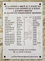 Plaque à la mémoire de 17 enfants déportés