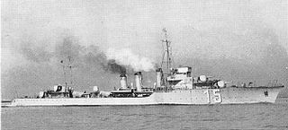 French destroyer <i>Ouragan</i> Bourrasque-class destroyer of the French Navy