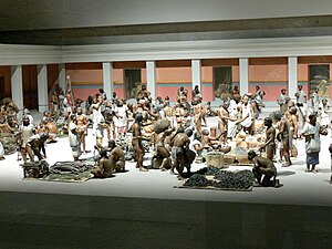 Model of Aztec tianguis
at the National Museum of Anthropology Rekonstruktion Aztekenmarkt 1.jpg