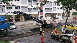 <span class="mw-page-title-main">Pavement milling</span> Process in construction of removing at least part of the surface of a paved area