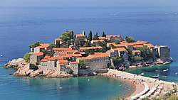 Sveti Stefan látképe