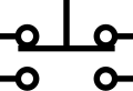 Pushbutton, momentary or spring-return, two-circuit (IEEE Std 315)