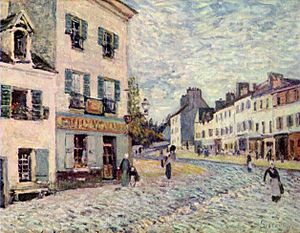 Alfred Sisley: Marktplatz in Marly, 1876