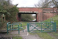 Bridge of Station Lane, Great Preston, across the former railway line