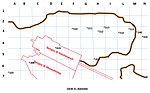 Planimetria schematica dell'area di Deir el-Bahari con l'indicazione delle Tombe dei Nobili presenti[8]