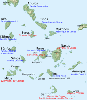 Carte des Cyclades