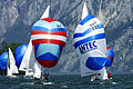 H-Boote mit Spinnaker