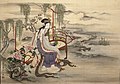 Pintura de Hosoda Eishi intitulada "A beleza chinesa Yang Guifei". Período Edo, por volta de 1800–20 DC.