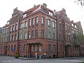 Spectacular brick building near the hospital.