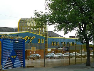 Belle Vue Stadium Greyhound racing track in Manchester, England