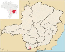 Localização de Consolação em Minas Gerais