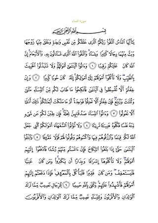 <span class="mw-page-title-main">An-Nisa</span> 4th chapter of the Quran