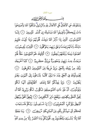 <span class="mw-page-title-main">Al-Anfal</span> 8th chapter of the Quran