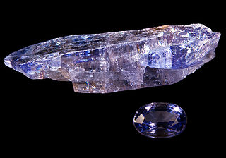 <span class="mw-page-title-main">Tanzanite</span> Blue to purple variety of the mineral zoisite