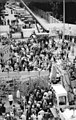 Demolition of the Berlin Wall at the corner of Bernauer Straße and Ackerstraße in 1990