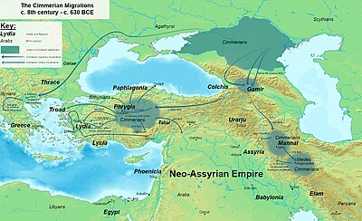 The Cimmerian migrations across West Asia