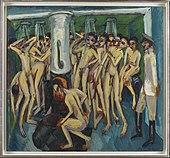 Ernst Ludwig Kirchner, Das Soldatenbad, 1915.