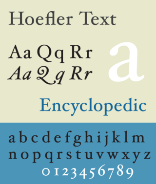 <span class="mw-page-title-main">Hoefler Text</span> Serif font by Jonathan Hoefler