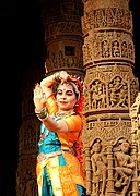 Indian classical dancer at the temple