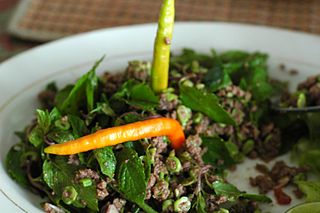 <span class="mw-page-title-main">Larb</span> National dish of Laos