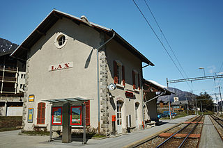 <span class="mw-page-title-main">Lax railway station</span> Railway station in Lax, Switzerland