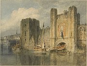 Newport Castle by J. M. W. Turner, c.1796, watercolour and graphite on paper