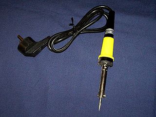 <span class="mw-page-title-main">Soldering iron</span> Hand tool for soldering