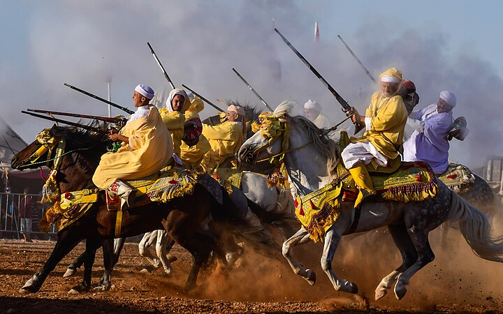 Tbourida Moroccan folklore fantasy שצולם על ידי Houssain tork