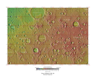 <span class="mw-page-title-main">Sinus Sabaeus quadrangle</span> Map of Mars